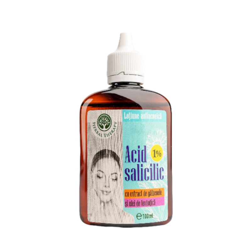 Лосион против акне със салицилова киселина 1% с екстракт от невен и масло от лавандула Herbal Therapy